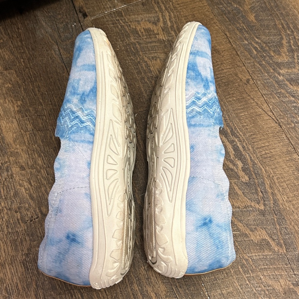 Skechers Knit Scalloped Slip-On Shoes Reggae Fest Umpire Blue‎ Size 8.5 Cloud - Picture 5 of 8